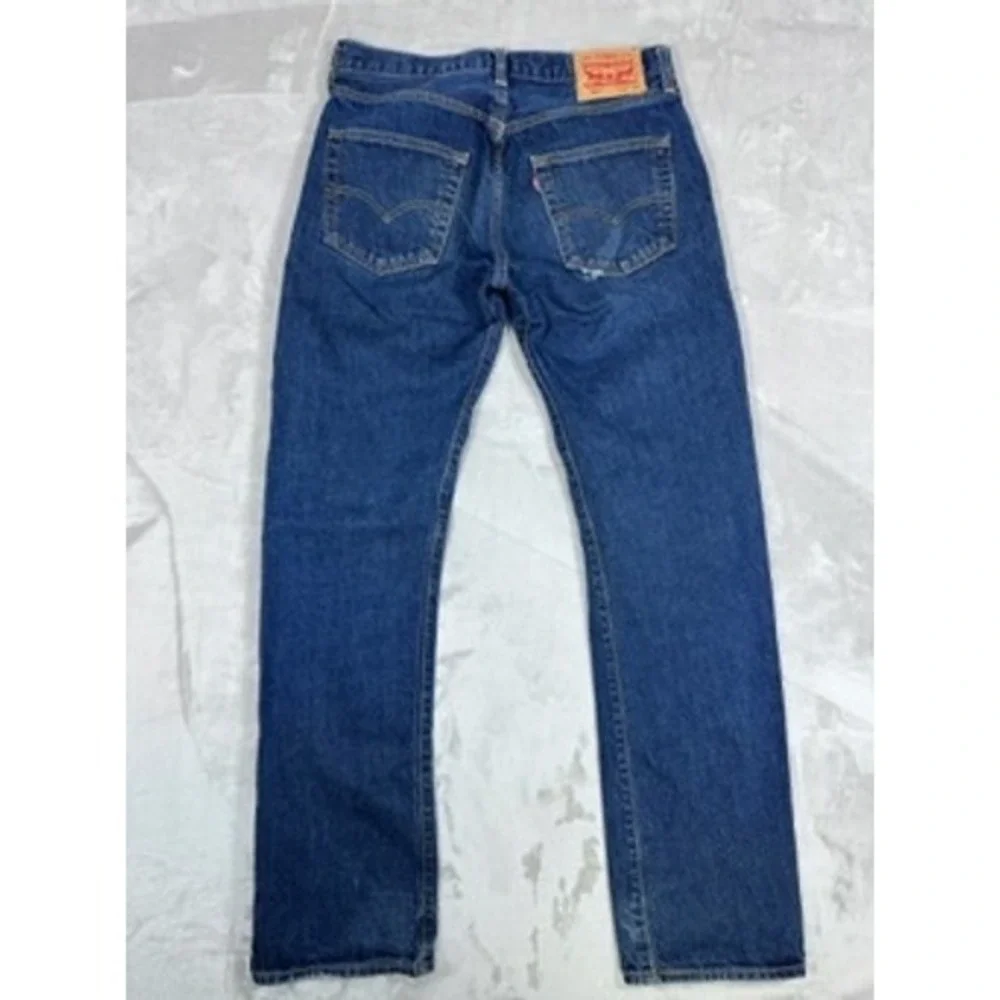 Levi's 501 Original‎ Fit Jeans Mens Blue Straight Leg Button Fly W32 L34